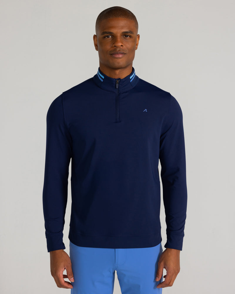 Loma Quarter Zip in Midnight Navy