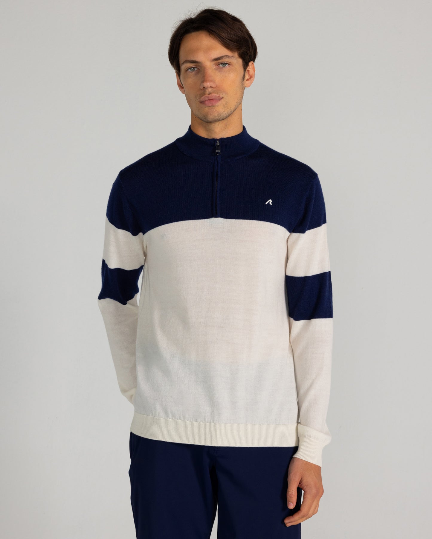 Sanders Merino Quarter Zip in Cream