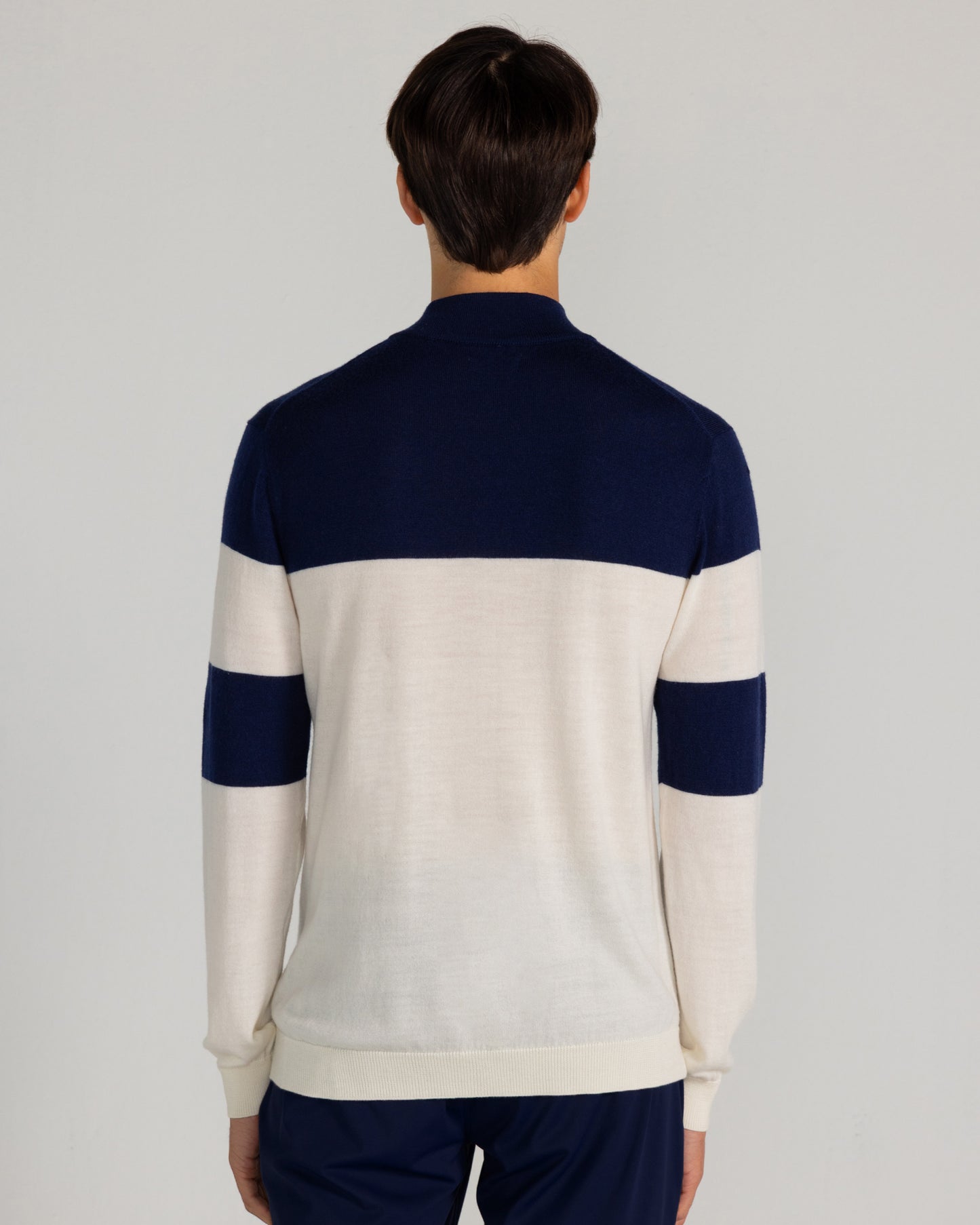 Sanders Merino Quarter Zip in Cream