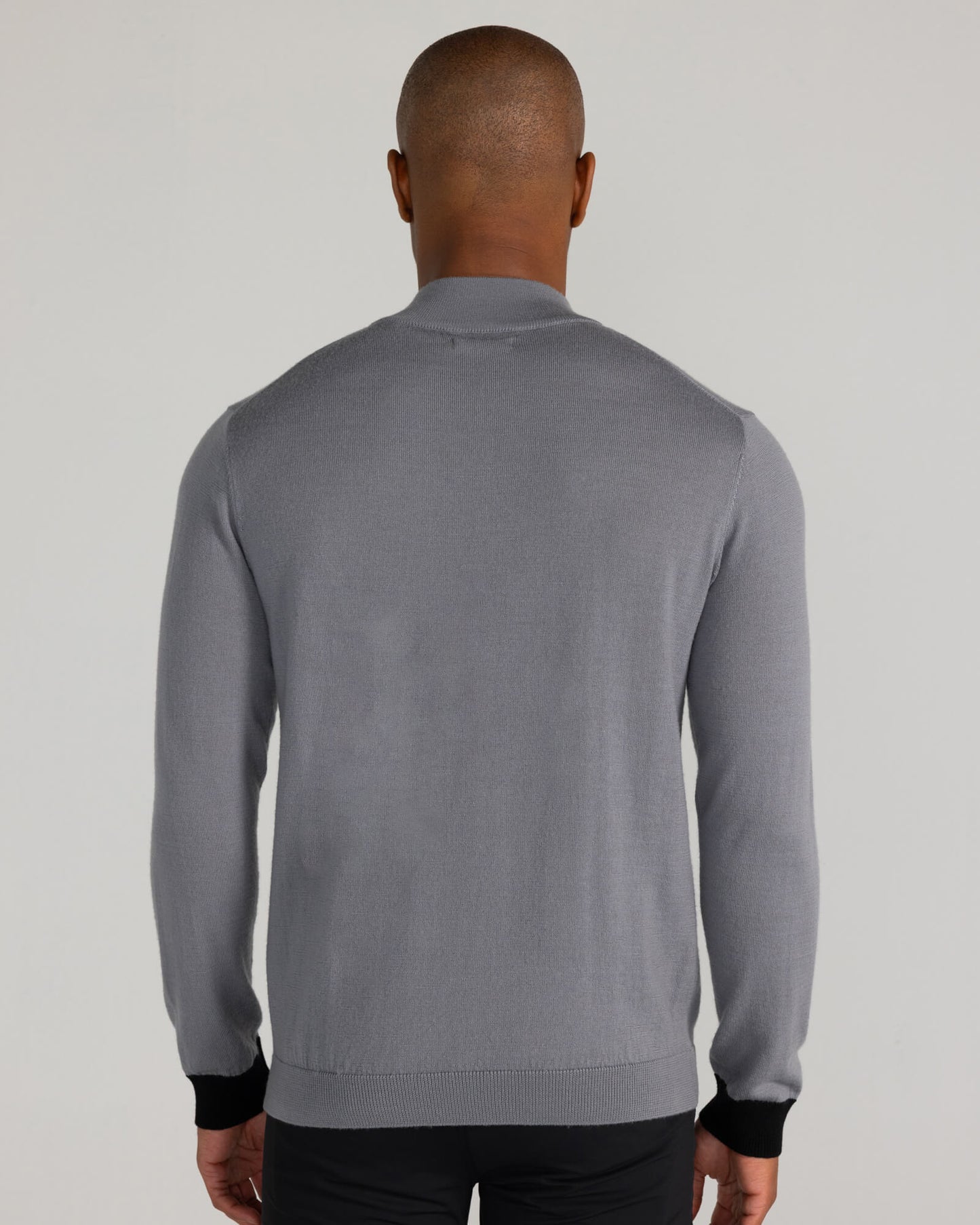 Rowe Merino Quarter Zip in Shadow