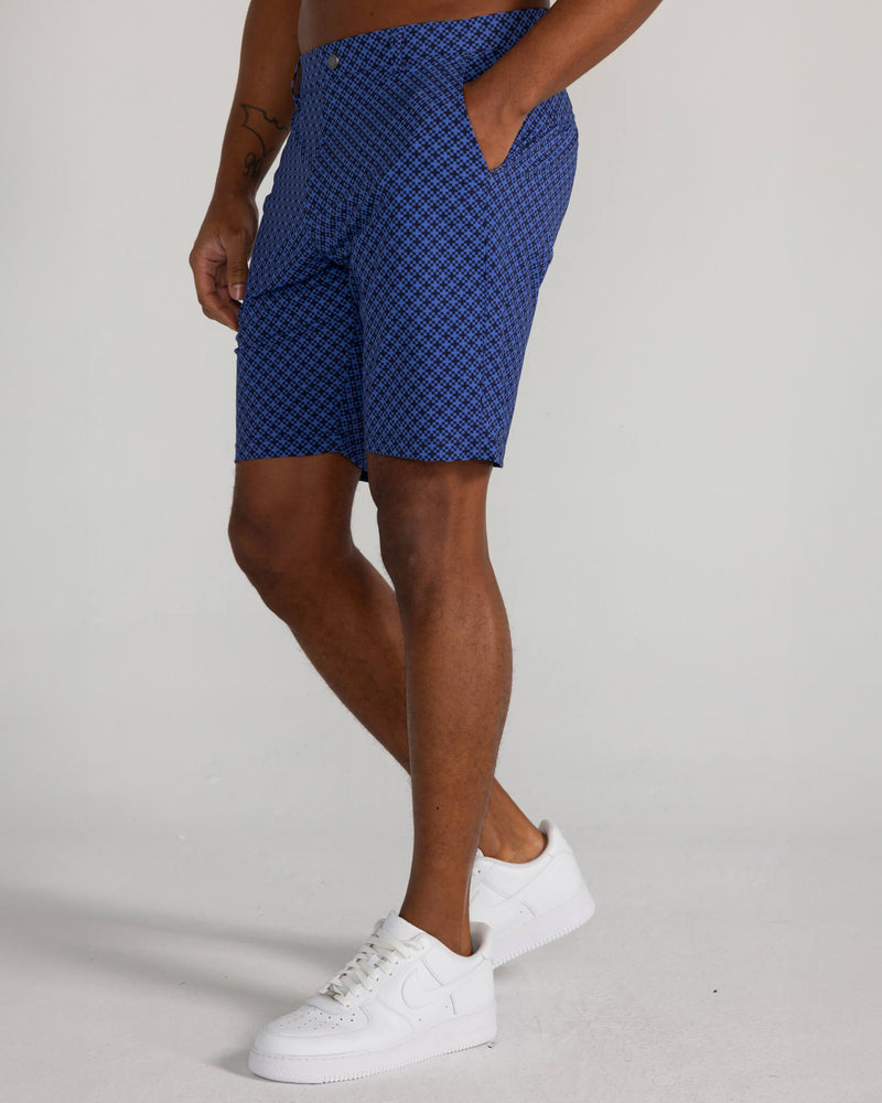 Printed Hanover Pull-On Short Abbott in Midnight Navy Multi