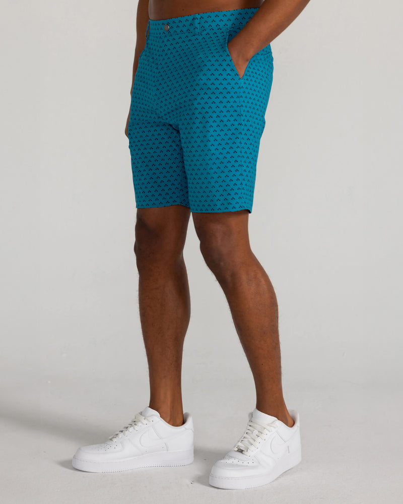 Printed Hanover Pull-On Short Hume in Seaport Multi