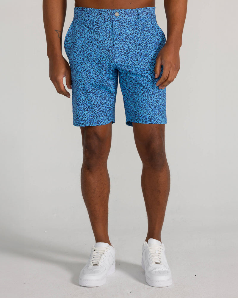 Printed Hanover Pull-On Short Randall in Blue Yonder Multi