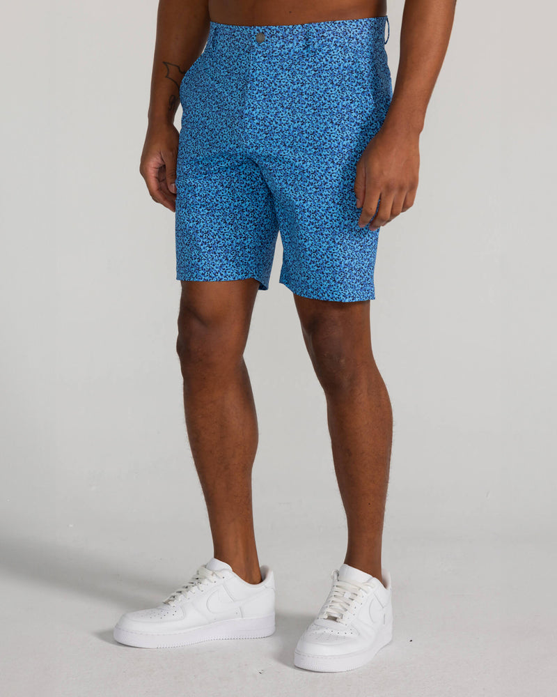 Printed Hanover Pull-On Short Randall in Blue Yonder Multi