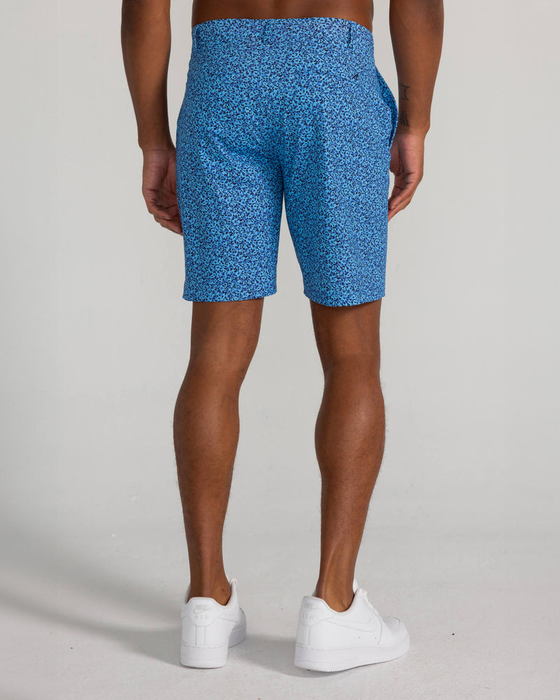 Printed Hanover Pull-On Short Randall in Blue Yonder Multi