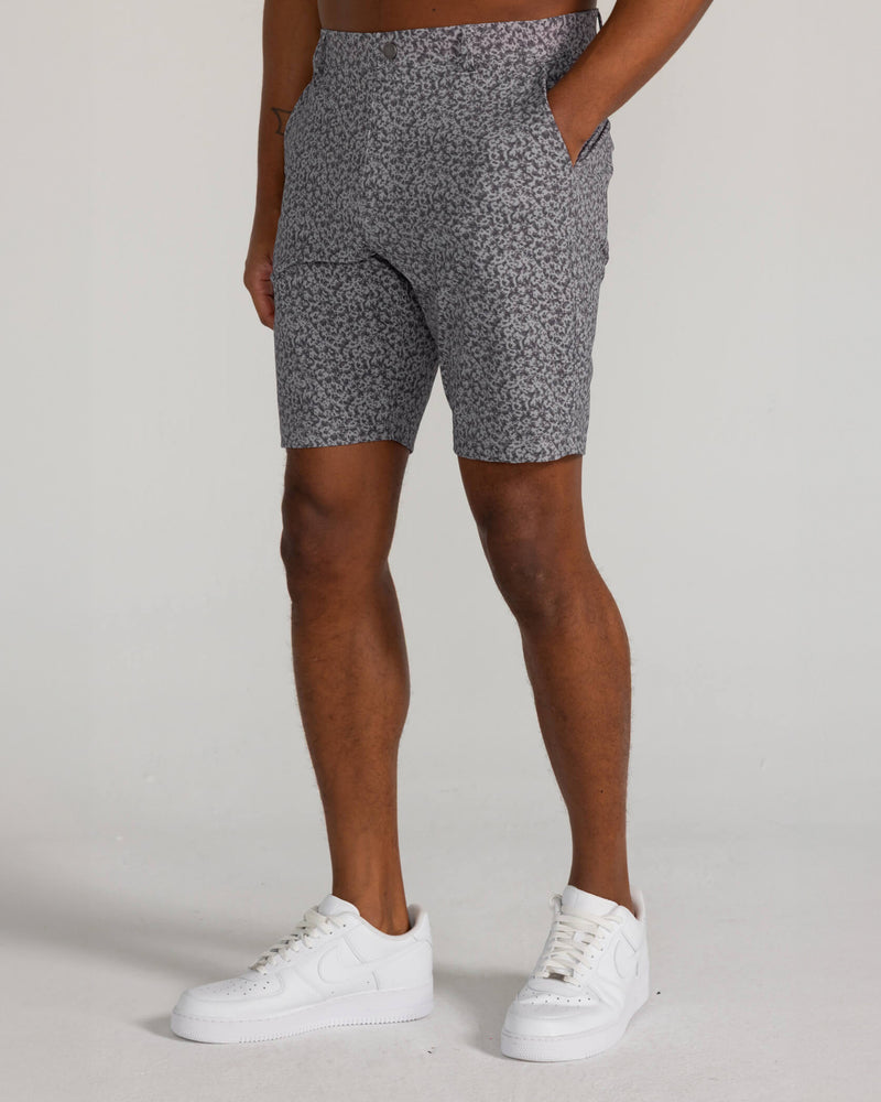 Printed Hanover Pull-On Short Randall in Shadow Multi