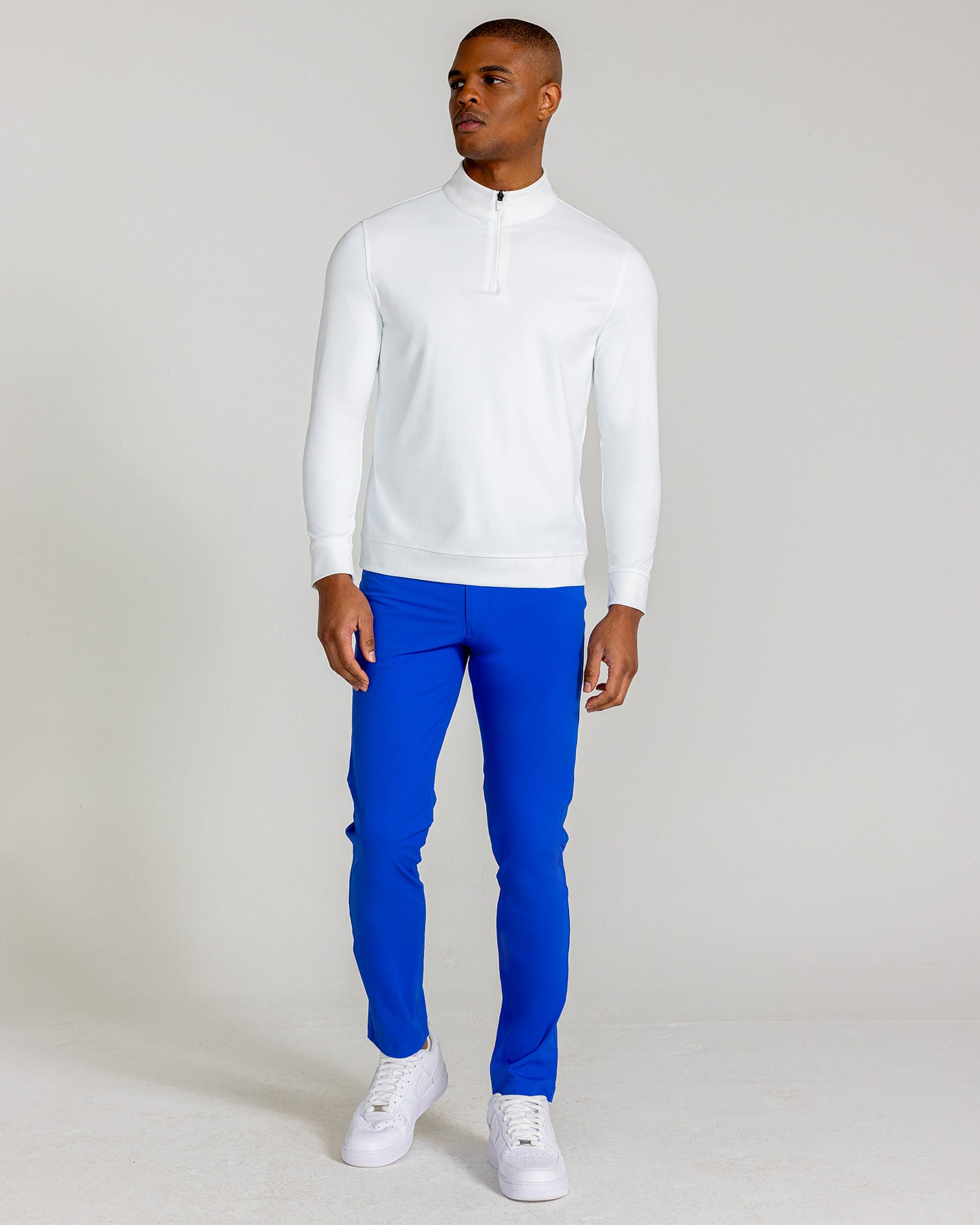 Theo Quarter Zip in Bright White