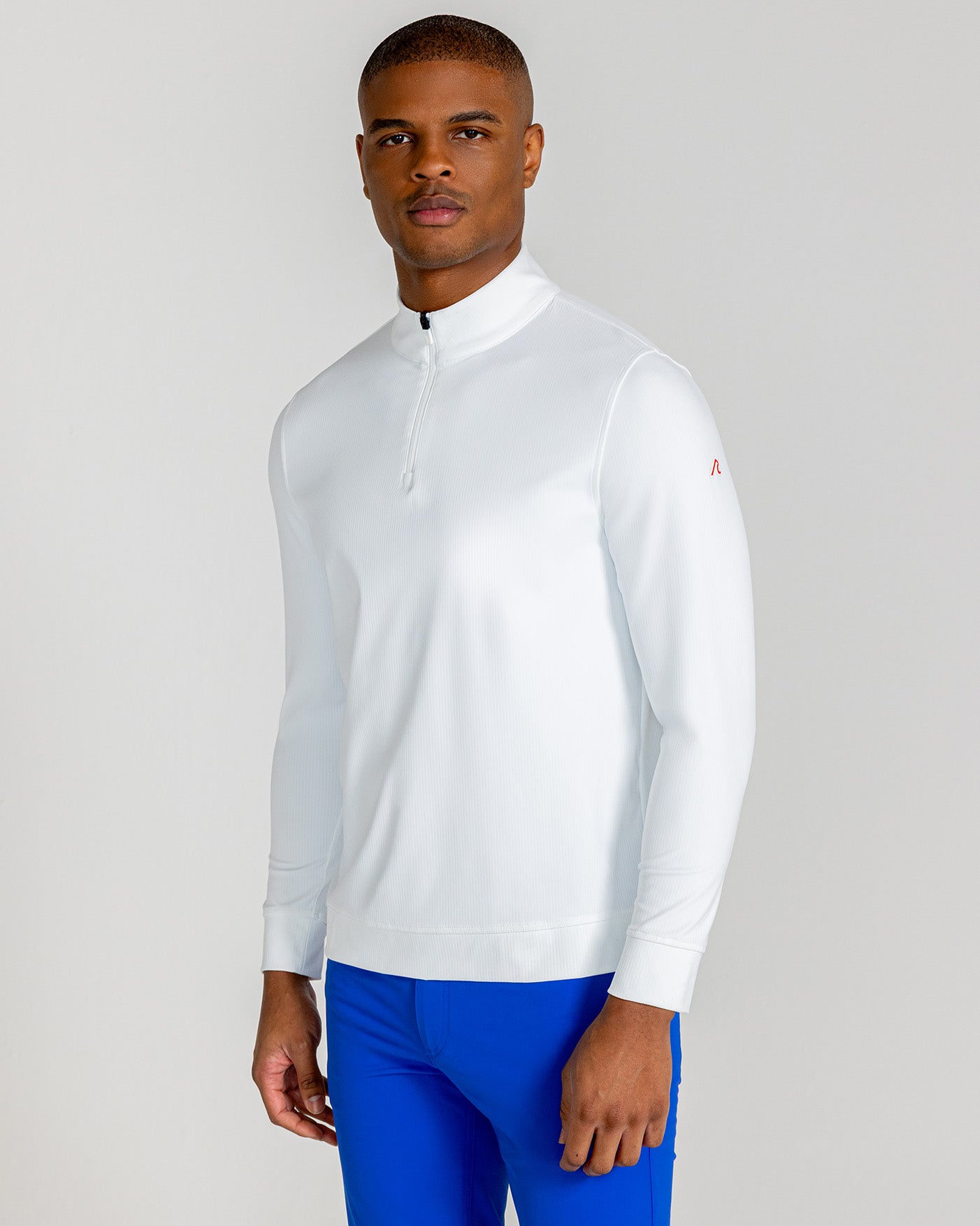 Theo Quarter Zip in Bright White