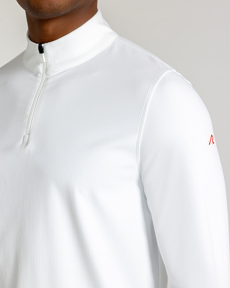 Theo Quarter Zip in Bright White