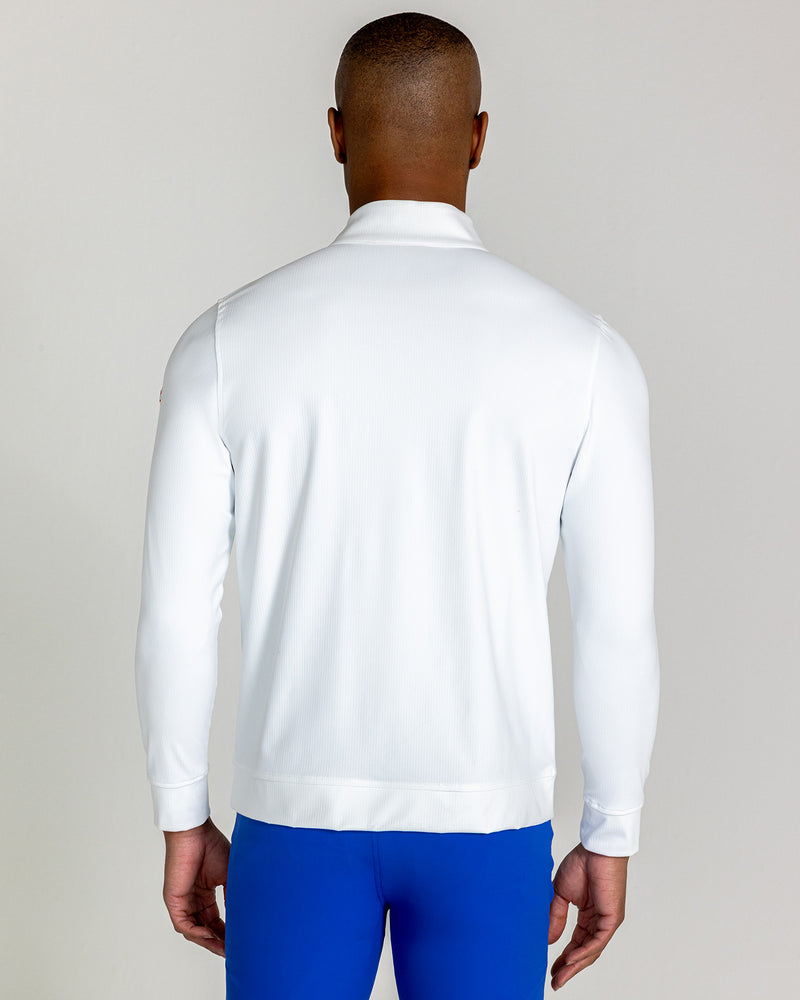 Theo Quarter Zip in Bright White