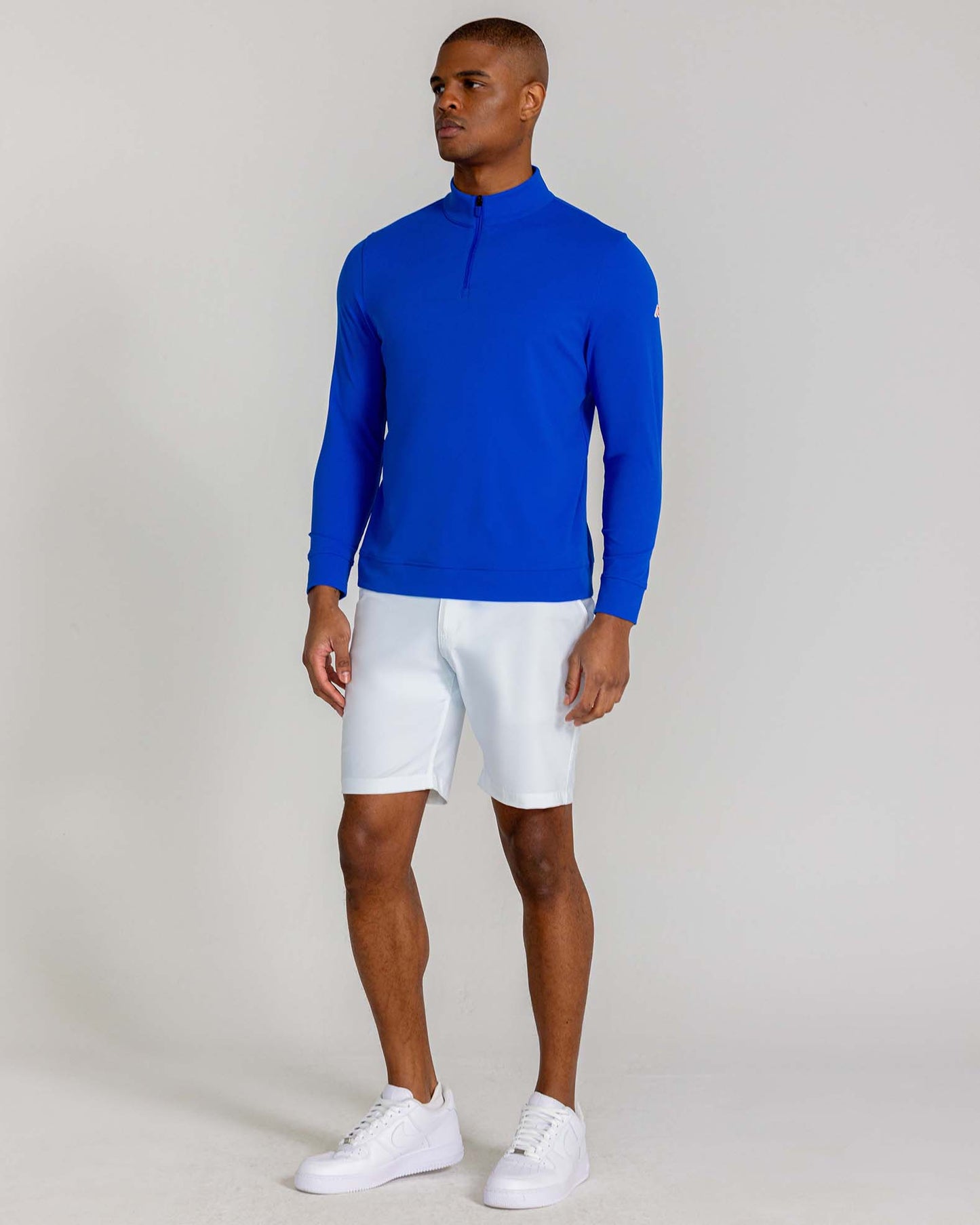 Theo Quarter Zip in Harbor Blue