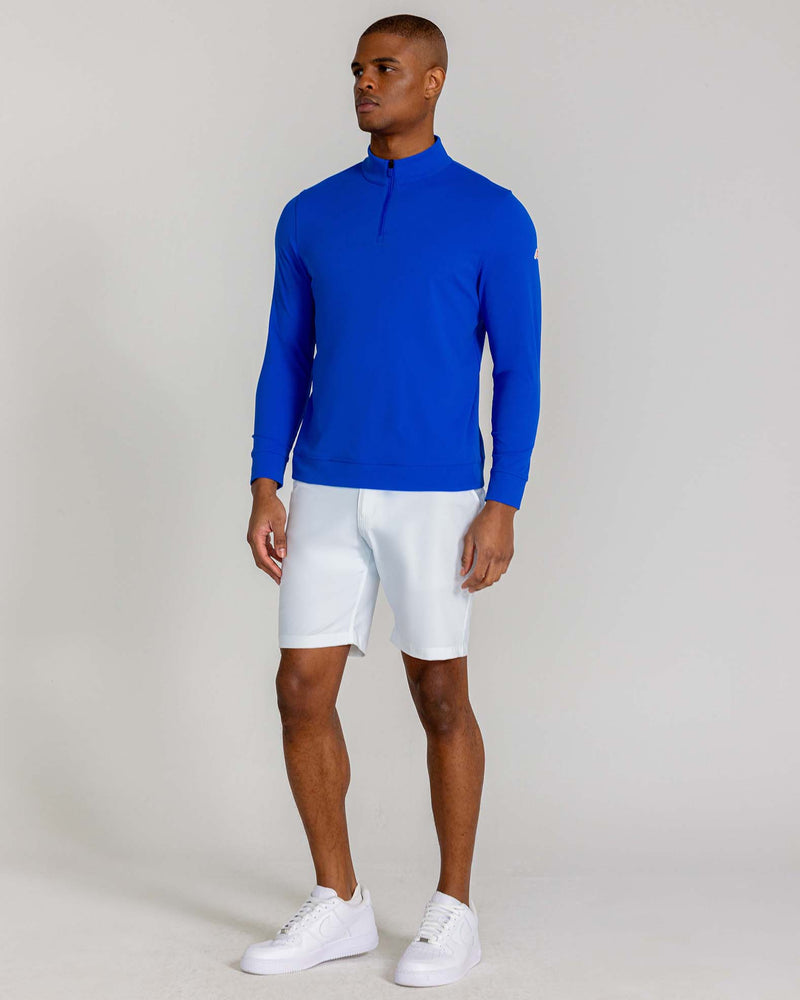 Theo Quarter Zip in Harbor Blue