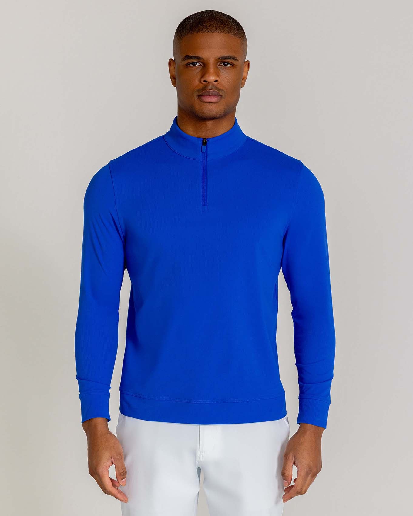 Theo Quarter Zip in Harbor Blue