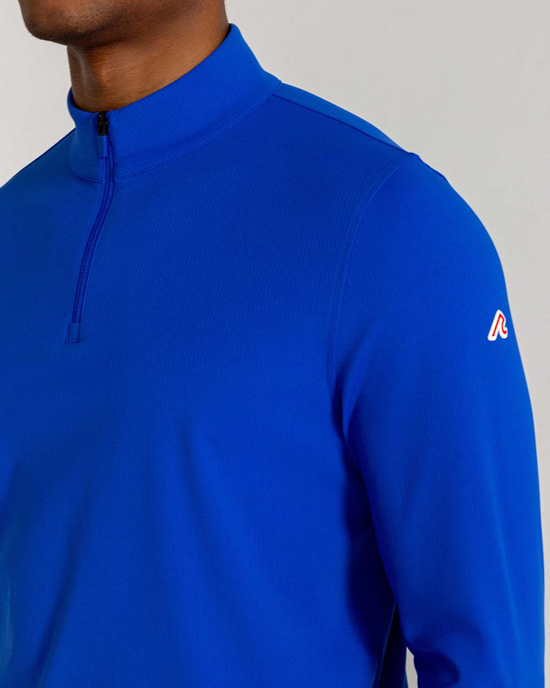 Theo Quarter Zip in Harbor Blue