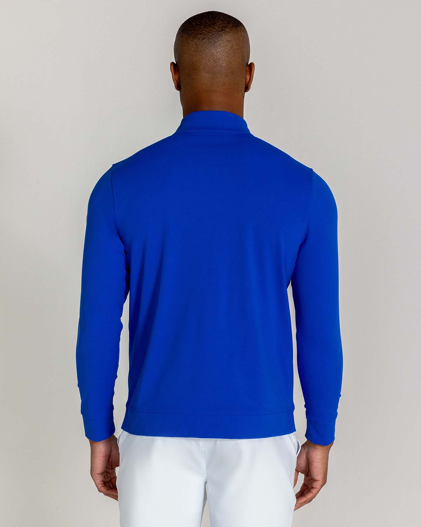 Theo Quarter Zip in Harbor Blue