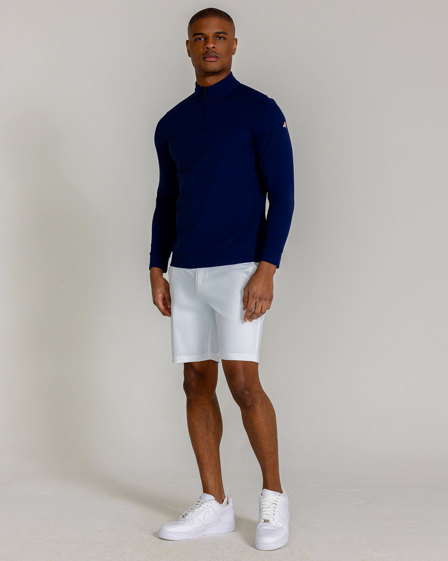 Theo Quarter Zip in Midnight Navy