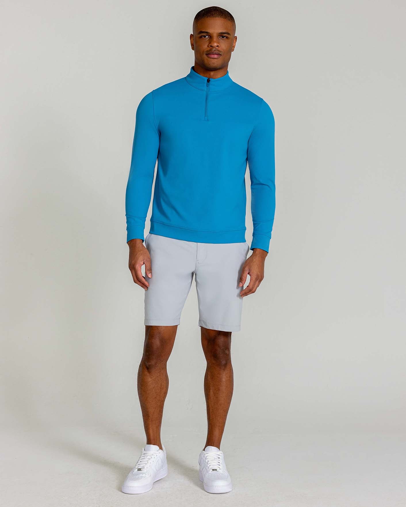 Theo Quarter Zip in Eucalyptus