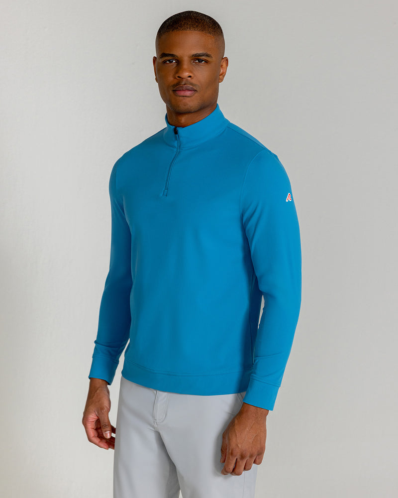 Theo Quarter Zip in Eucalyptus