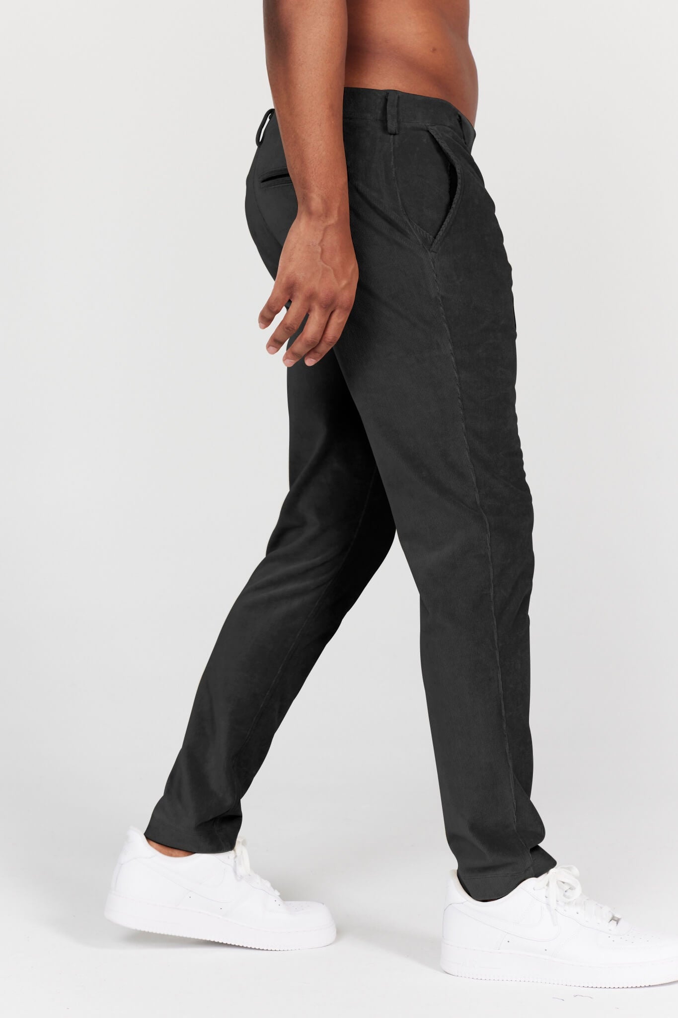 Collins Pull-On Corduroy Trouser in Tuxedo
