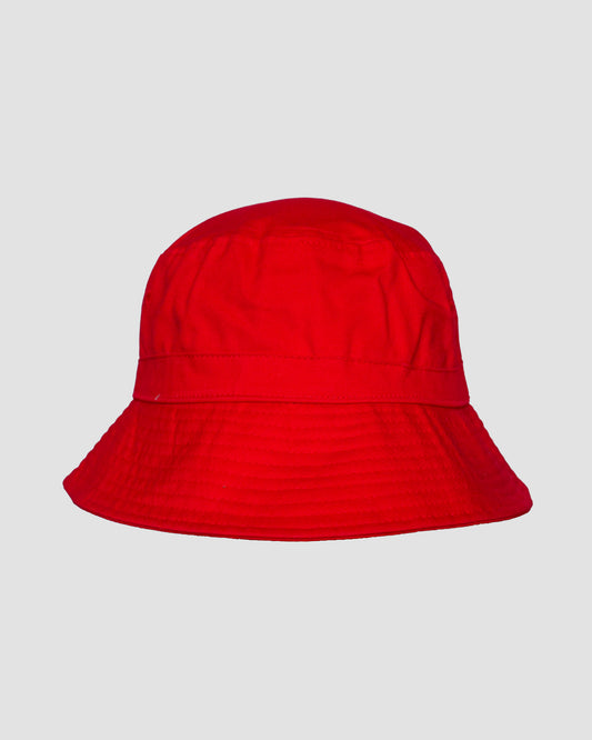 Script Bucket Hat in Red