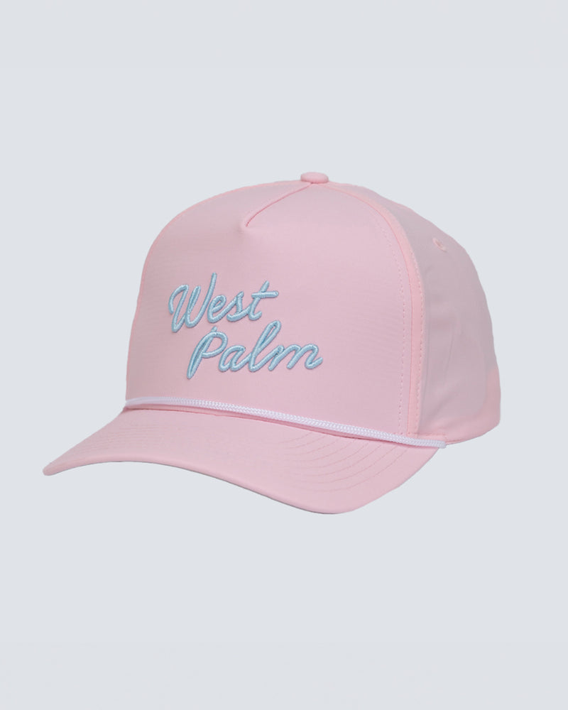 West Palm Script Hat in Petal Pink