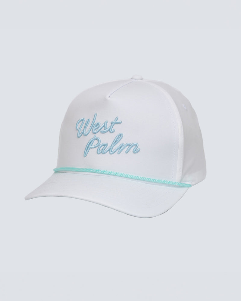 West Palm Script Hat in White