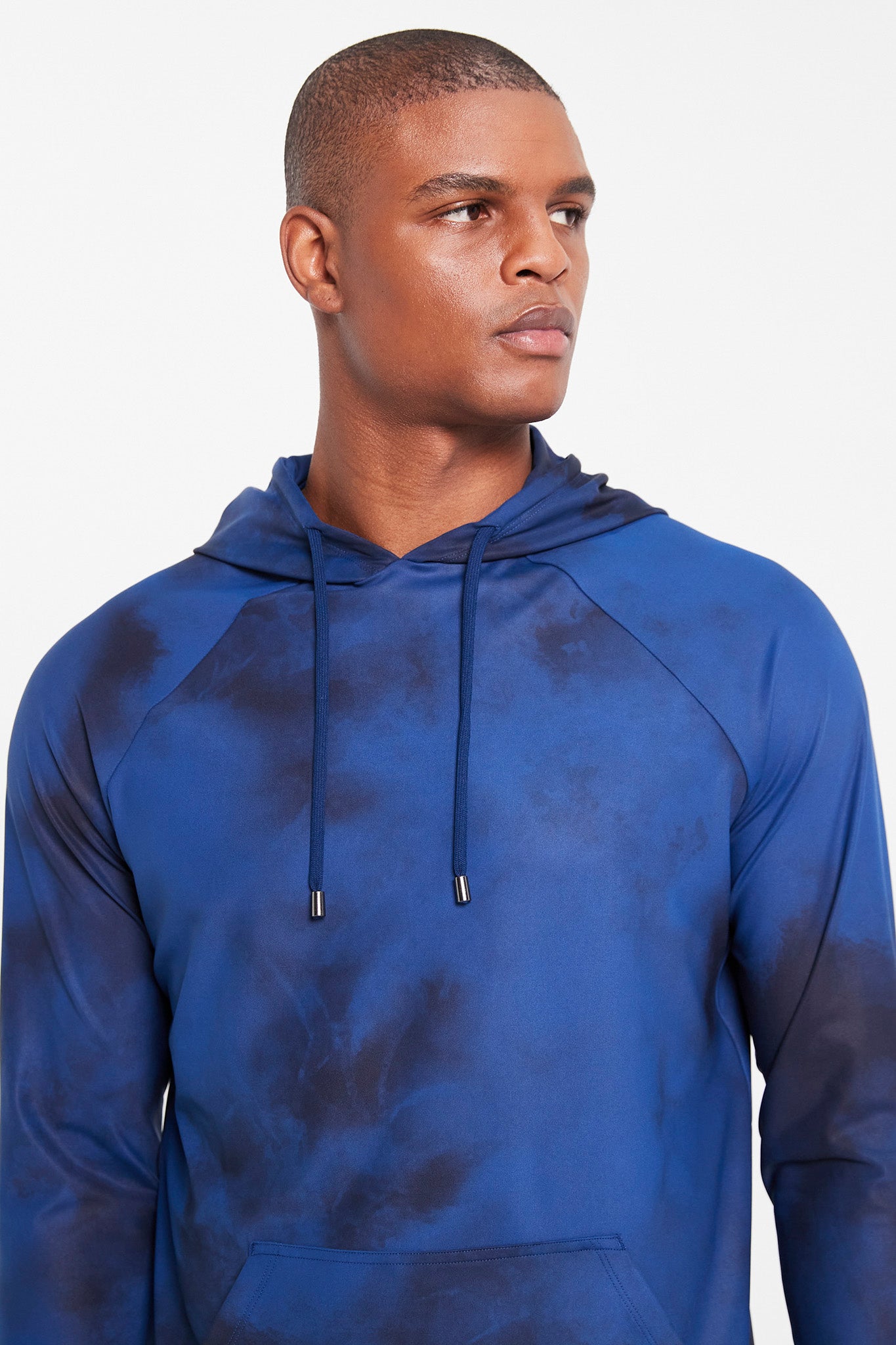 Image of the hicks hoodie in classic blue