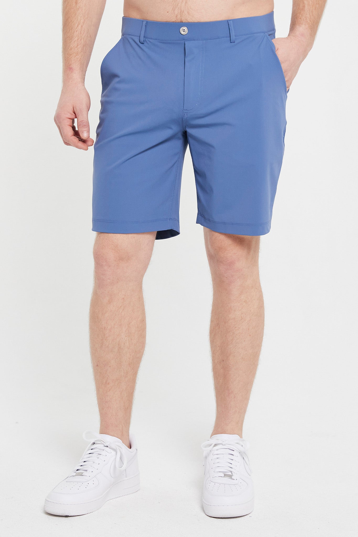 Image of the hanover pull-on short in blue horizon 1