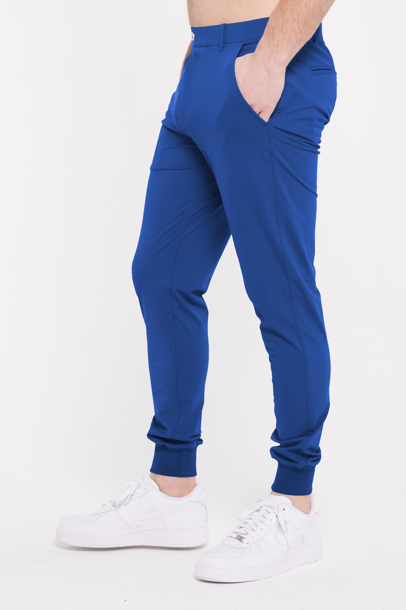 Image of the halliday pull-on jogger in classic blue