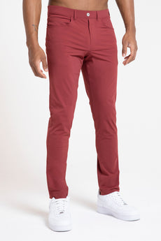 Image of the kent pull-on trouser in maroon