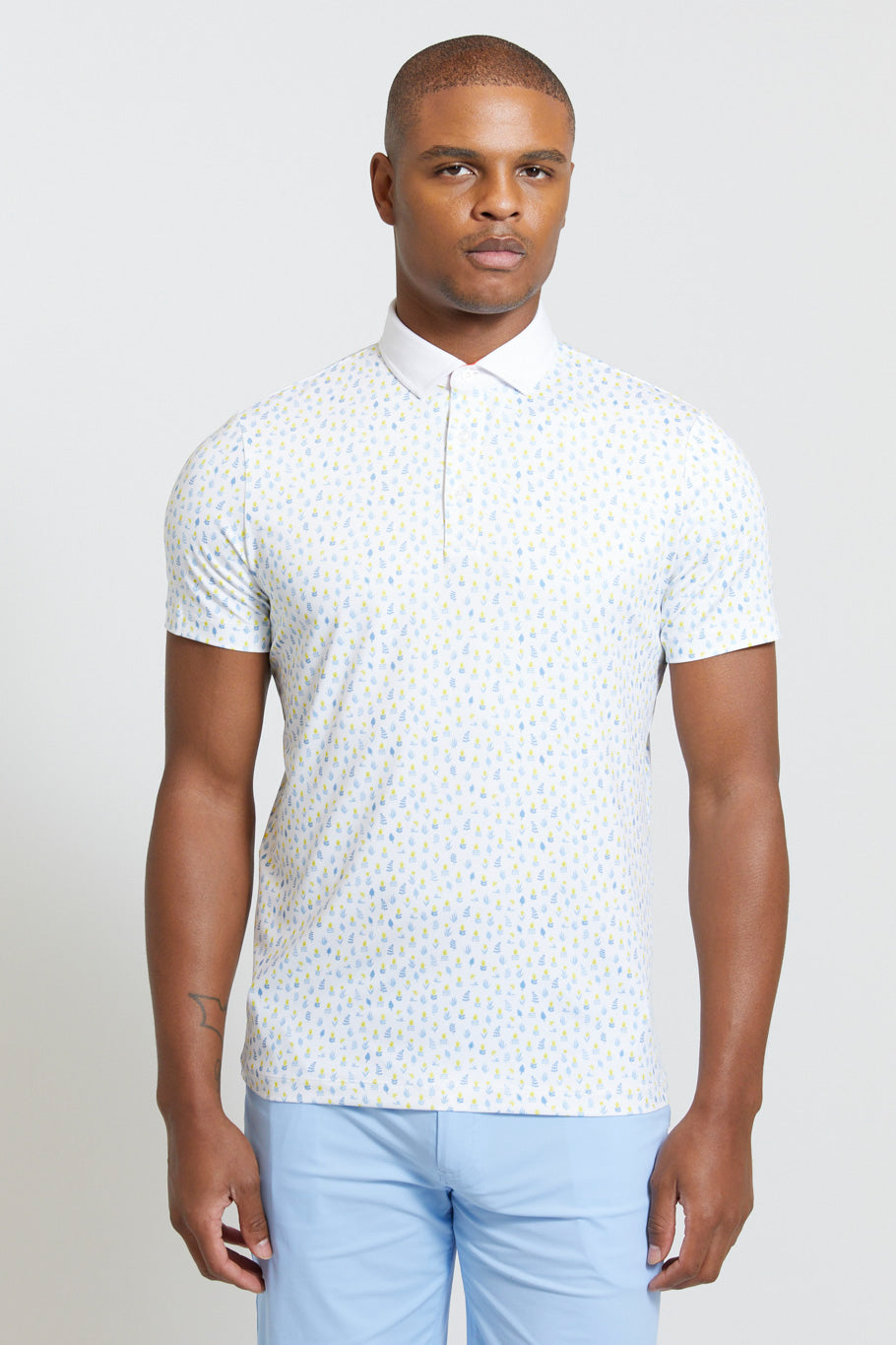 Image of the ashland polo in bright white ss23
