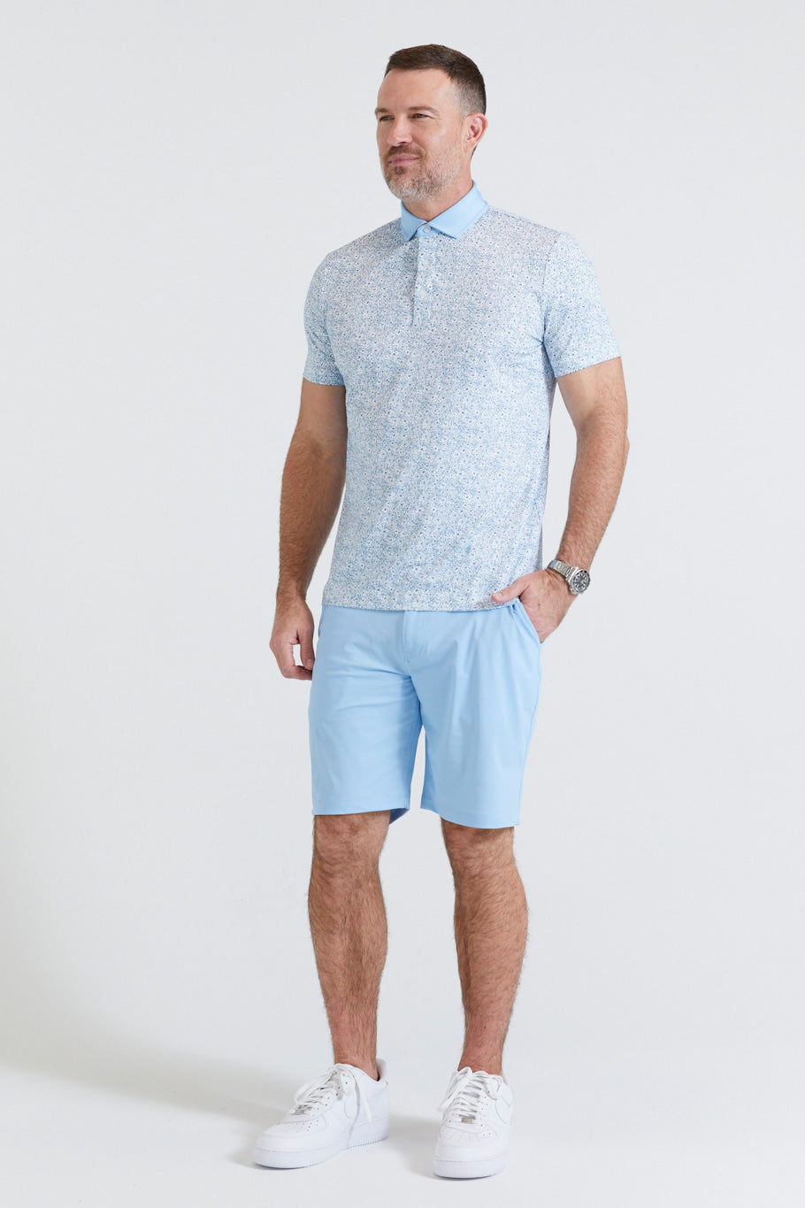 Image of the belmont polo in bright white ss23