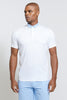 Image of the carver polo in bright white ss23