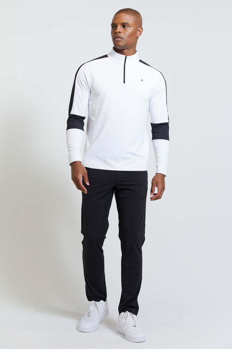 Image of the fowler quarter zip in bright white ss23