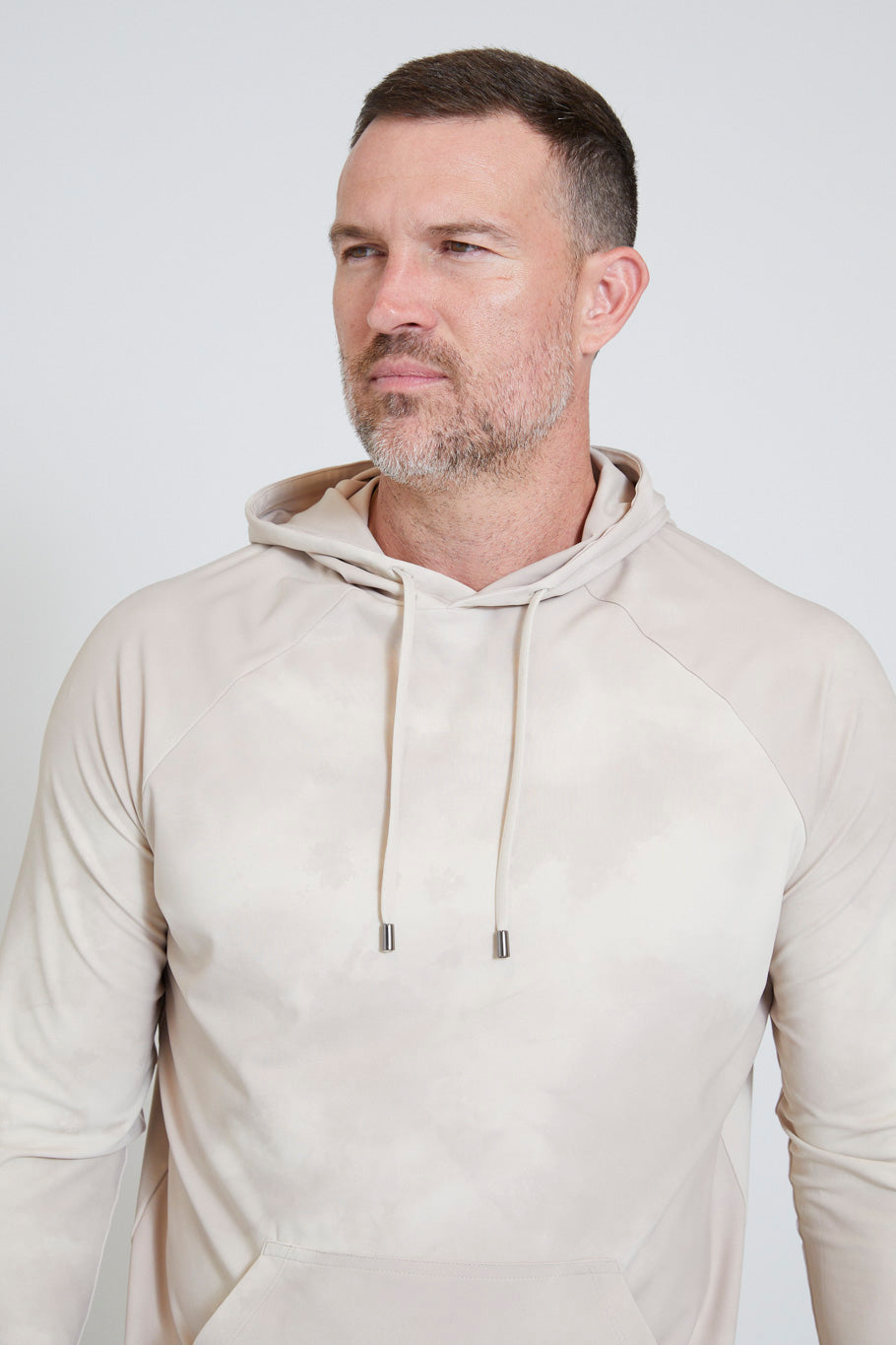 Image of the hicks hoodie in stone ss23