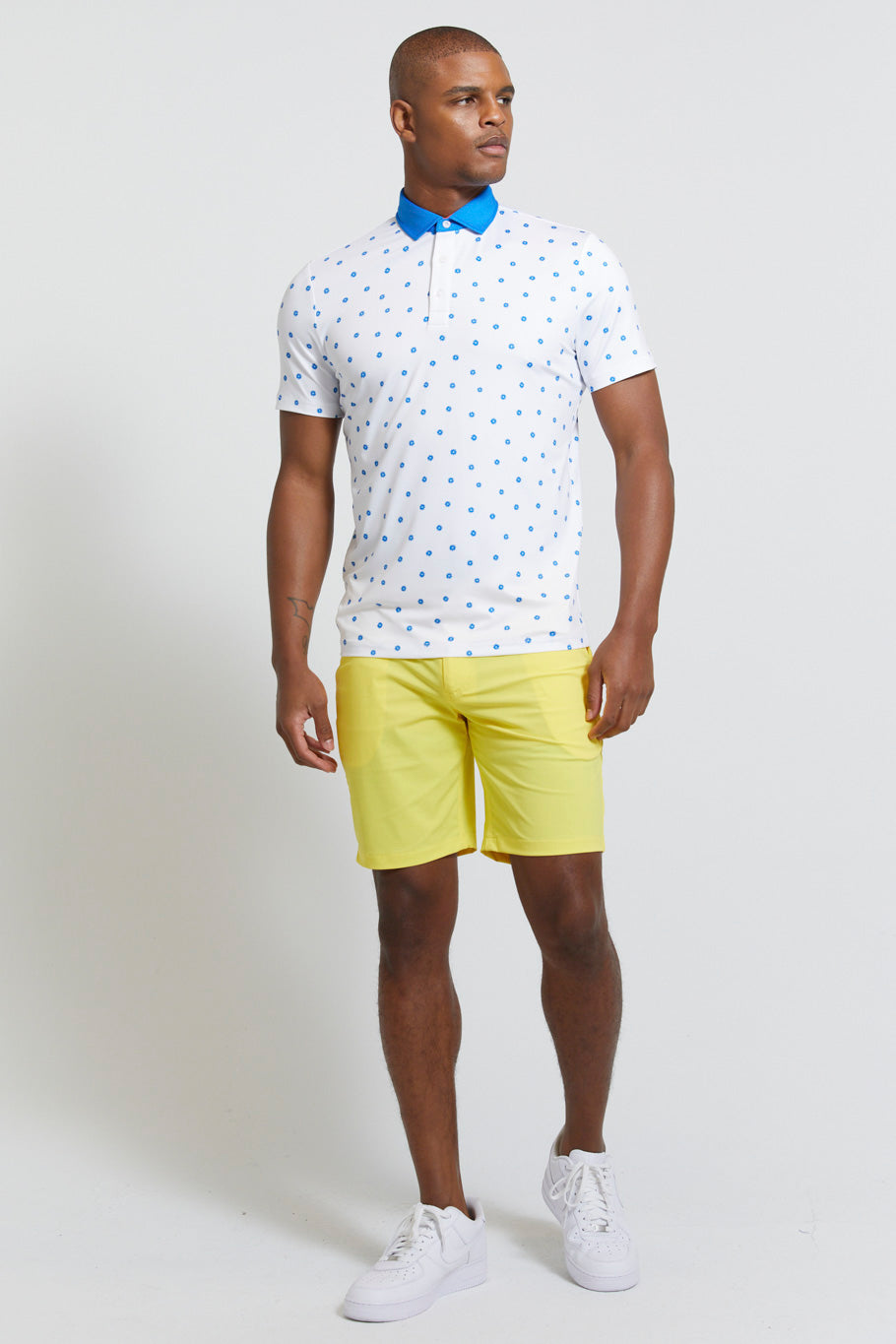 Image of the julian polo in bright white ss23