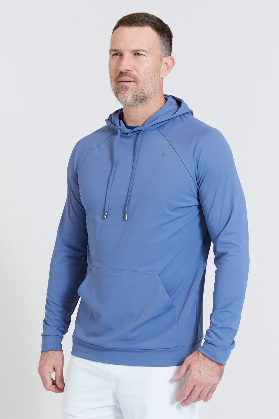 Image of the larkin hoodie in blue horizon