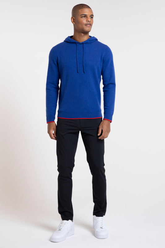 Image of the quincy hoodie in classic blue