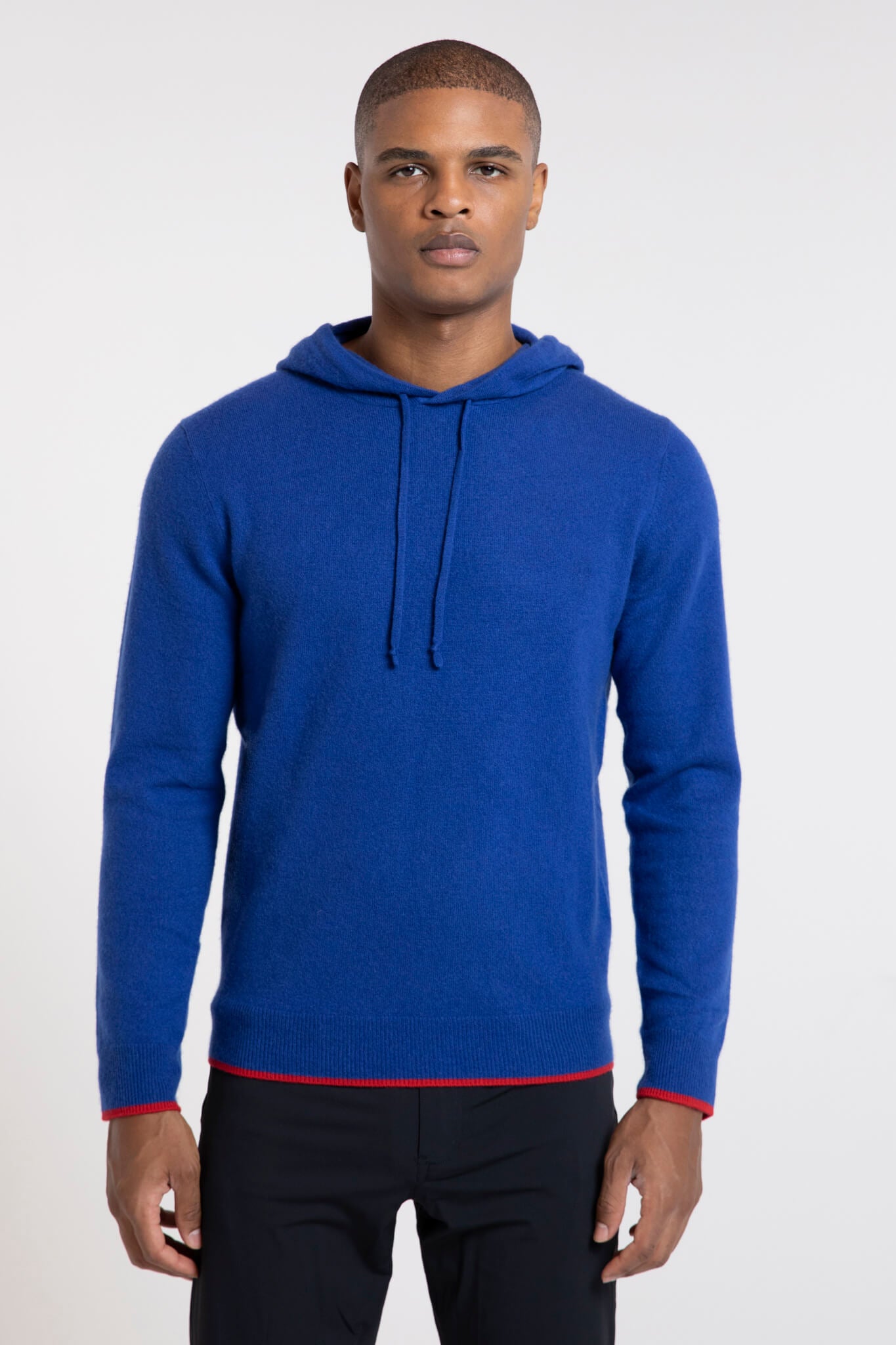 Image of the quincy hoodie in classic blue