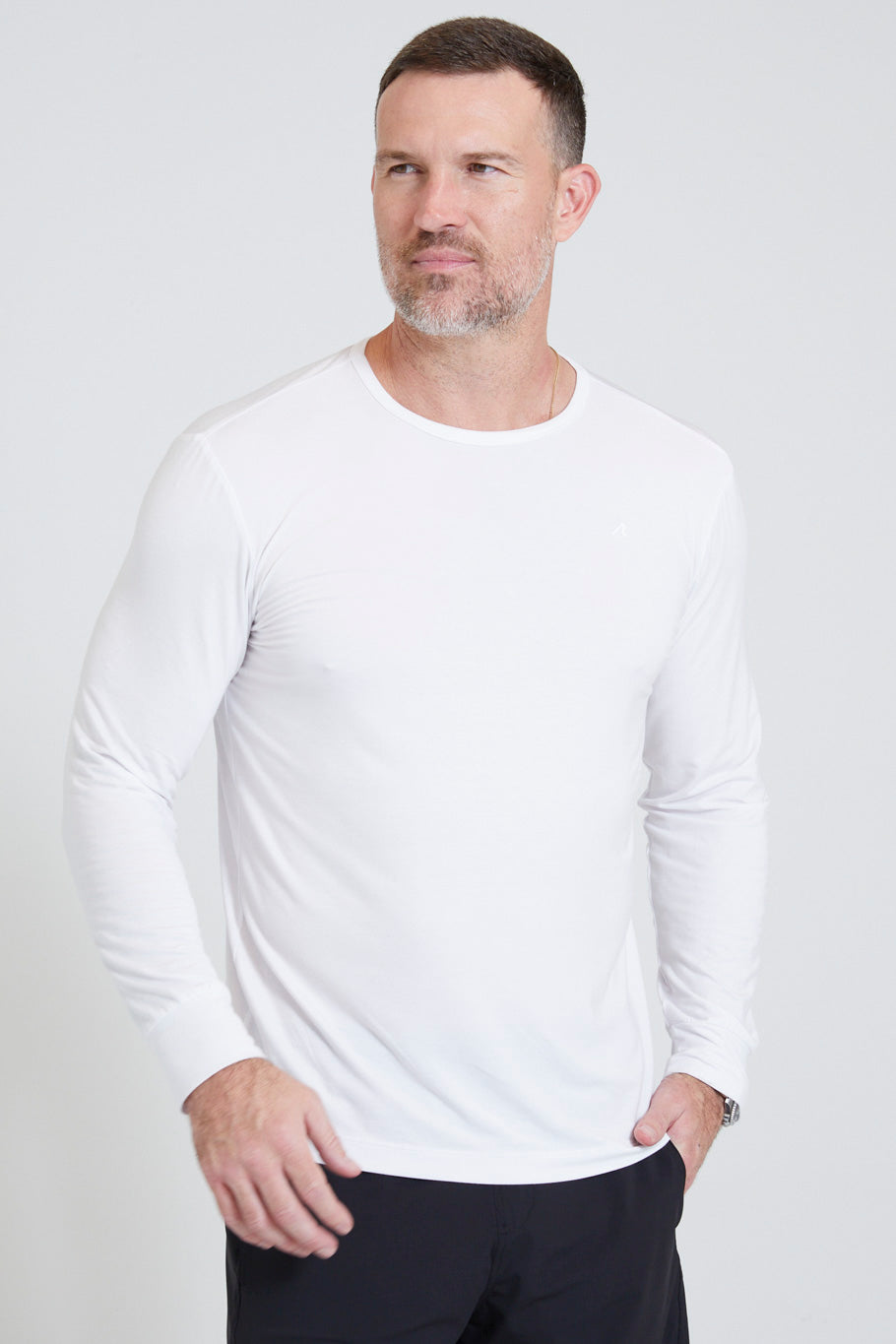 TRussell Long Sleeve in Bright White
