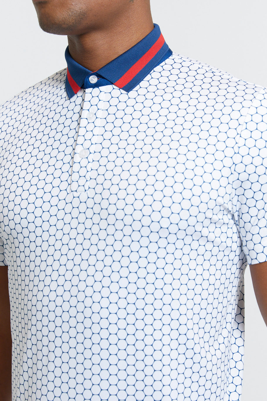 Image of the wells polo in bright white ss23